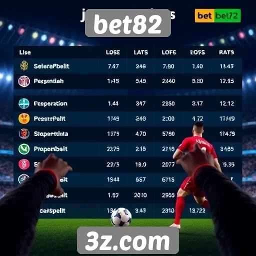 Estatísticas de jogos ao vivo na plataforma bet82